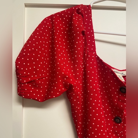 Women’s Red Polka Dot Dress - Picture 9 of 10